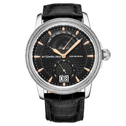 Stuhrling Классические кварцевые часы Classique 45 мм с кожаным ремешком STÜHRLING Original, черный m190638098125 | black