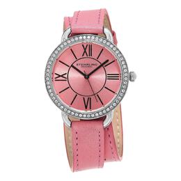 Stuhrling Модные кварцевые часы Deauville Sport диаметром 37 мм с двойным кожаным ремешком STÜHRLING Original, розовый m847988083201 | pink