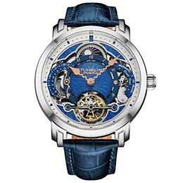 Stuhrling Автоматические часы Celestial Timekeeper 1017 Dual Time, 44 мм, скелетон STÜHRLING Original, синий m190638161225 | blue