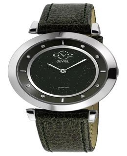 Женские черные кожаные часы Lombardy 36 мм Gevril, черный 17343680 | black