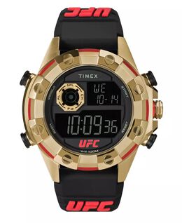 Мужские часы UFC Kick Digital, черные полиуретановые часы, 49 мм Timex, черный 17379903 | black