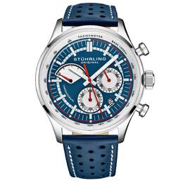 Stuhrling Монако Кварцевые часы с хронографом диаметром 42 мм и кожаным ремешком STÜHRLING Original, синий m190638086481 | blue