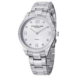 Stuhrling Классические кварцевые часы Allure 42 мм с браслетом из нержавеющей стали STÜHRLING Original, серебро m847988050111 | silver