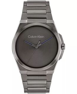 Мужские мета-минималистичные серые часы из нержавеющей стали, 41 мм Calvin Klein, серый 18154993 | grey