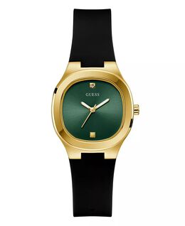 Женские аналоговые черные силиконовые часы 32 мм Guess, черный 17148717 | black