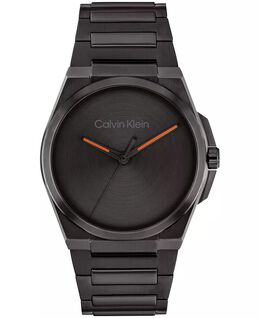 Мужские мета-минималистичные черные часы из нержавеющей стали, 41 мм Calvin Klein, черный 18154991 | black