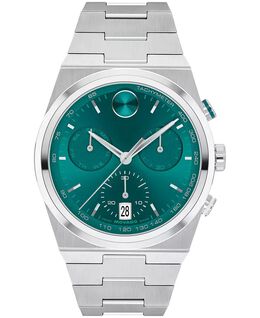 Мужские часы Bold Quest Swiss Quartz Chrono из нержавеющей стали 42 мм Movado, серебро 19356684 | silver-tone