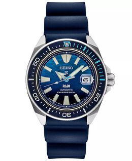 Мужские автоматические часы Prospex PADI Special Edition с синим силиконовым ремешком, 45 мм Seiko, синий 16727436 | blue