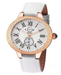 Женские часы Astor белые из натуральной кожи 40 мм Gevril, белый 17343766 | white