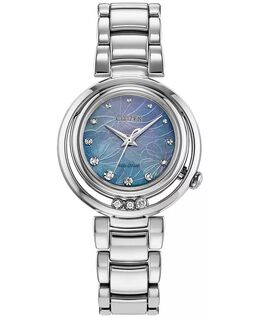 Женские часы Eco-Drive Arcly Diamond (1/10 карата) из нержавеющей стали с браслетом, 30 мм Citizen, серебро 17618320 | silver-tone