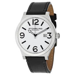 Stuhrling Кварцевые часы-авиаторы Osprey 42 мм с кожаным ремешком STÜHRLING Original, белый m847988021814 | white