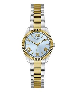 Женские аналоговые двухцветные часы из нержавеющей стали, 30 мм Guess, серебро 17780633 | two-tone