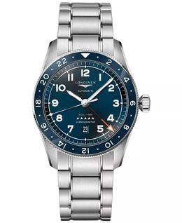 Мужские швейцарские автоматические часы Spirit Zulu Time с браслетом из нержавеющей стали, 42 мм Longines, синий 14726392 | blue