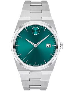 Мужские часы Quest швейцарские кварцевые из нержавеющей стали 40 мм Movado, серебро 17707992 | silver-tone