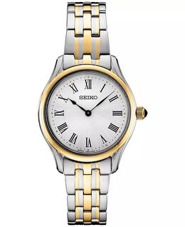 Женские двухцветные часы-браслет из нержавеющей стали Essentials 29 мм Seiko, серебро 14593986 | silver