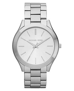 Тонкие часы унисекс с браслетом из нержавеющей стали, 42 мм Michael Kors, серебро 685523 | silver