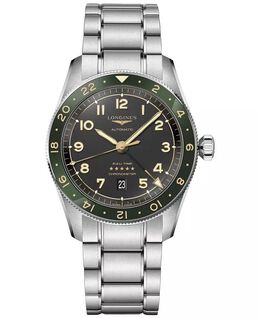Мужские швейцарские автоматические часы Spirit Zulu Time с браслетом из нержавеющей стали, 42 мм Longines, черный 14726391 | black