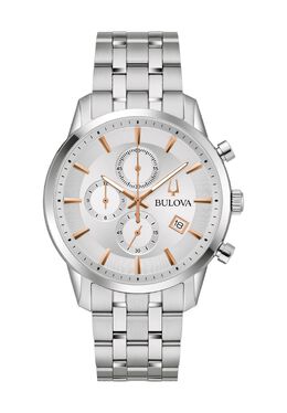 Мужской хронограф 96Б411 Bulova, серебро 7613077594315 | silber