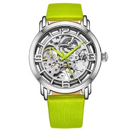 Stuhrling Автоматические часы Winchester Skeleton с ремешком из атласного твила STÜHRLING Original, зеленый m190638100248 | green