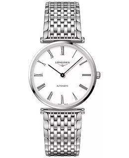 Женские швейцарские автоматические часы La Grande Classique de Longines с браслетом из нержавеющей стали, 38 мм, белый 12515775 | white