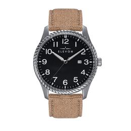 Часы Crosswind с кожаным ремешком и датой Elevon, хаки m840148810549 | khaki