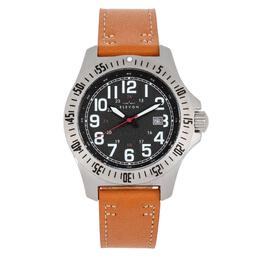 Часы Aviator на кожаном ремешке с датой Elevon, хаки m847864193956 | camel
