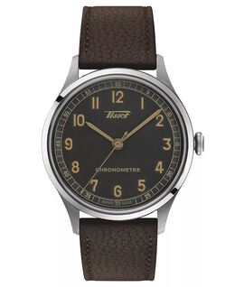Часы унисекс Swiss Automatic Heritage 1938 с коричневым кожаным ремешком, 39 мм Tissot, коричневый 16743448 | brown