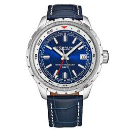 Stuhrling Часы Global Voyager 1014 GMT 42 мм с мировым таймером STÜHRLING Original, синий m190638156900 | blue