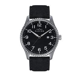 Часы Crosswind с кожаным ремешком и датой Elevon, черный m840148810532 | black