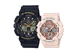 Часы Casio унисекс, Камуфляж + розовый ga-100gbx-1a9pr+gma-s120mf4apr | camouflage + pink