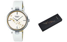 Casio Женские белые часы SHEEN she-c100l-7aupfjd