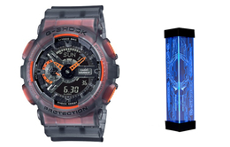 Мужские часы Casio, Черный/Яркий оранжевый ga-110ls-1apre | black/vibrant orange