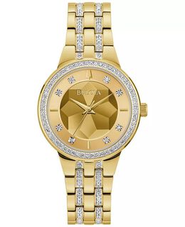Женские часы Phantom с золотистым браслетом из нержавеющей стали, 33 мм Bulova, золото 17620629 | gold-tone