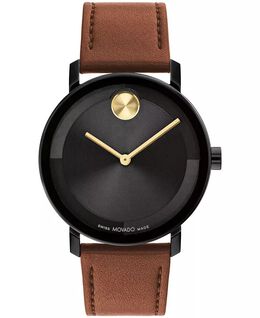 Мужские часы Bold Evolution 2.0 из швейцарской кварцевой коньячной кожи, 40 мм Movado, коричневый 16467270 | cognac