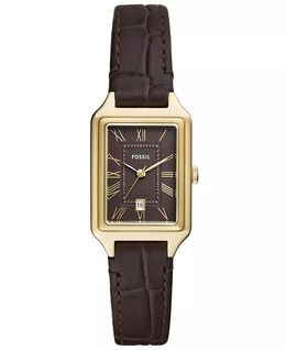 Женские кварцевые коричневые часы Croco 23 мм Fossil, коричневый 18836040 | brown