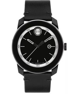 Мужские часы Bold TR90 со швейцарским кварцем, черные кожаные часы, 42 мм Movado, черный 16467305 | black