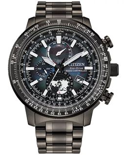 Мужские часы Eco-Drive с хронографом Promaster Geo Trekker, серые тона, браслет из нержавеющей стали, 46 мм Citizen, серый 17808532 | gray