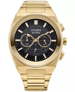 Мужские часы Eco-Drive с хронографом Modern Axiom, золотистый браслет из нержавеющей стали, 43 мм Citizen, золото 16473220 | gold-tone