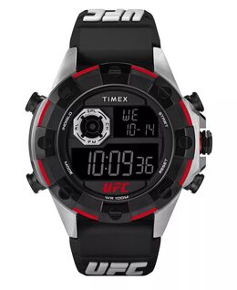 Мужские часы UFC Kick Digital, черные полиуретановые часы, 49 мм Timex, черный 17384749 | black