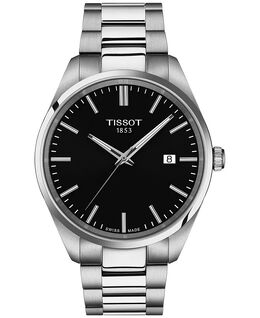 Мужские швейцарские часы PR 100 с браслетом из нержавеющей стали, 40 мм Tissot, черный 17041882 | black