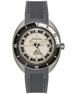Мужские автоматические часы Oceanographer GMT с серым полиуретановым ремешком, 41 мм Bulova, серый 16560521 | gray
