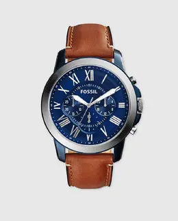 Мужские часы Fossil FS5151 Grant с хронографом, коричневый 1010641904775 | marrón