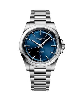 Часы Longines Conquest, 41 мм, синий 4860168 | blue/silver