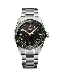 Часы Longines Spirit Zulu Time, 39 мм, черный 4967126 | black/silver