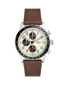 Часы Fossil Sport Tourer, 42 мм, коричневый/бежевый 5014691 | cream/brown
