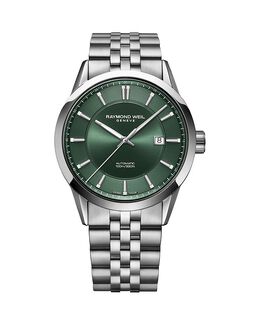 Часы Raymond Weil Freelancer, 42 мм, зеленый 4951910 | green/silver