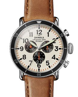 Часы Shinola Runwell, 48 мм, коричневый 3685966 | multi/brown