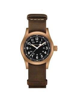 Полевые часы Hamilton цвета хаки, 38 мм, черный 5326374 | black/brown