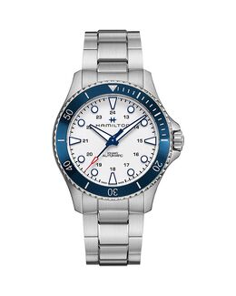 Часы Hamilton Khaki Navy Scuba, 43 мм, белый 5326389 | white/silver