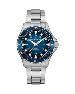 Часы Hamilton цвета хаки с аквалангом, 43 мм, синий 5326388 | blue/silver